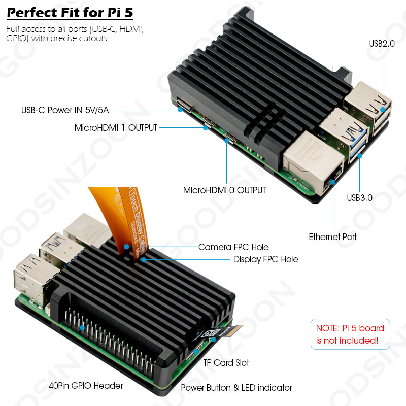 Raspberry Pi 5 Aluminum Armor  - Raspberry Pi 5 8Gb recension och pris