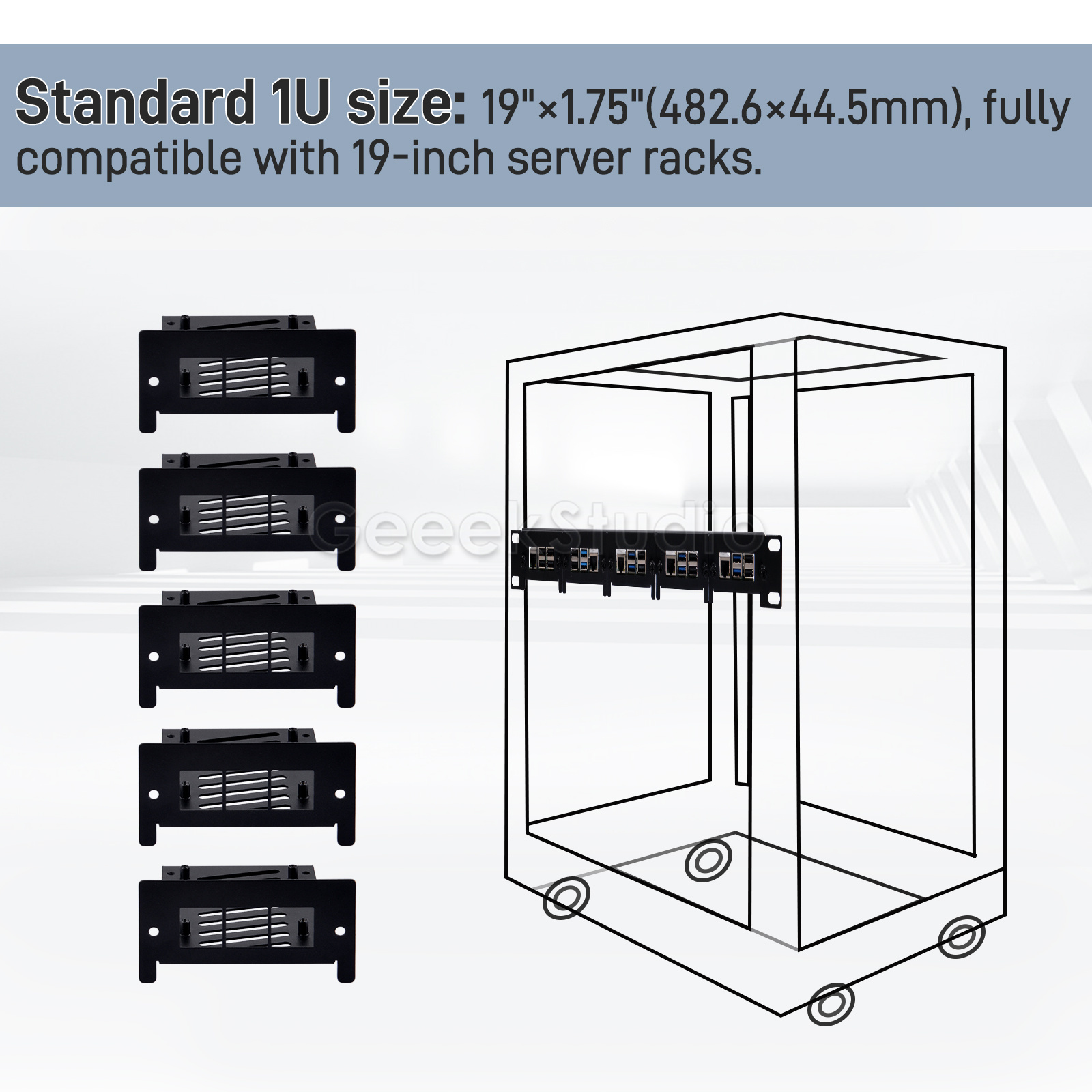 1U Rack Mount for Raspberry Pi - Deskpi Super6C recension och pris