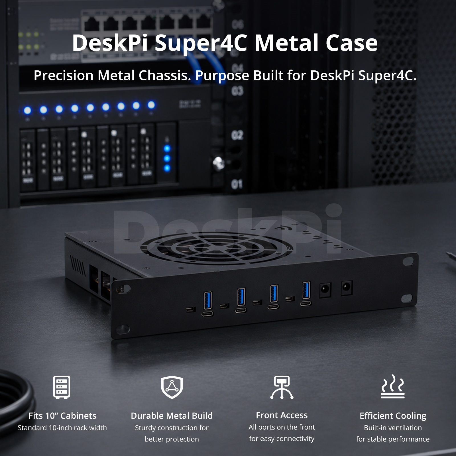 DeskPi Metal Case for Super4C  - Deskpi Super6C recension och pris