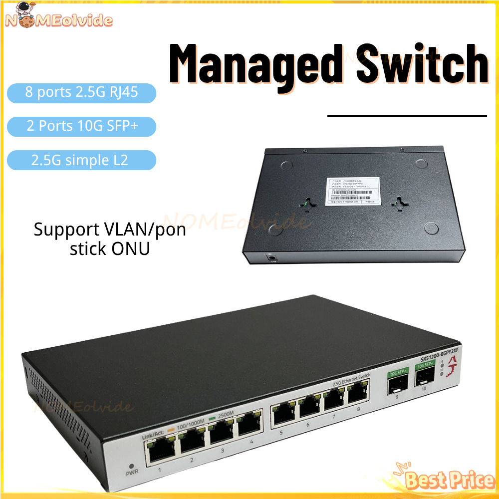 Xikestor SKS1200 Switch Simple - Sfp+ 10G Managed Switch 8 Port recension och pris